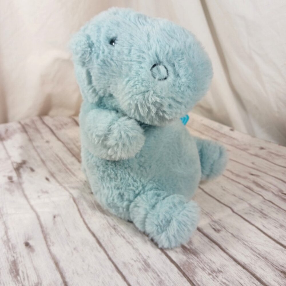 Manhattan Toy Co. Petit Pomme Light Blue Hippo Plush Stuffed Animal 7"